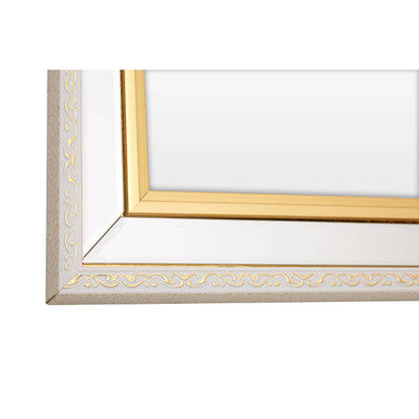 Orsina Mazzone Square Wall Mirror – Gold and Silver Layered Frame