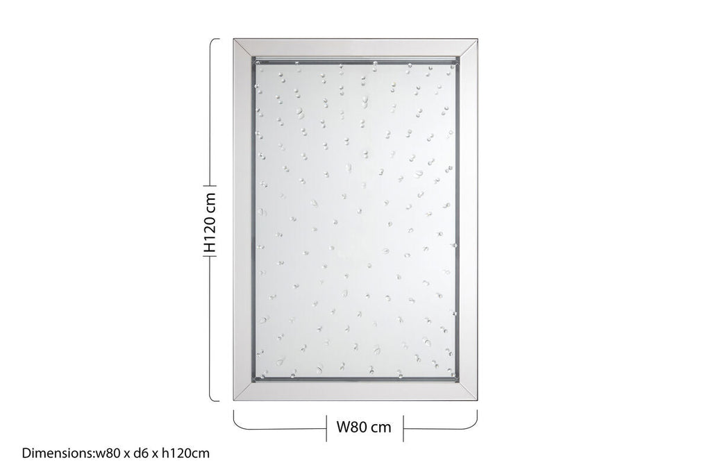 Orsina Rivulet Splash Effect Wall Mirror – Chrome Bevelled Glass
