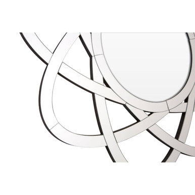 Orsina Globular Wall Mirror – Silver Bevelled Halo Decorative Mirror