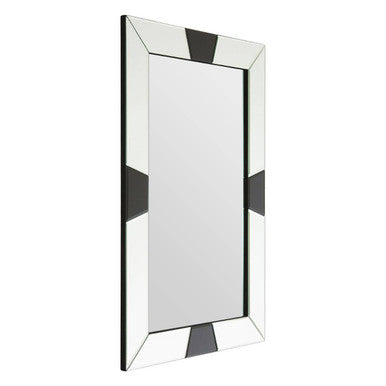 Orsina Milania Bevelled Wall Mirror | Black and White Modern Design