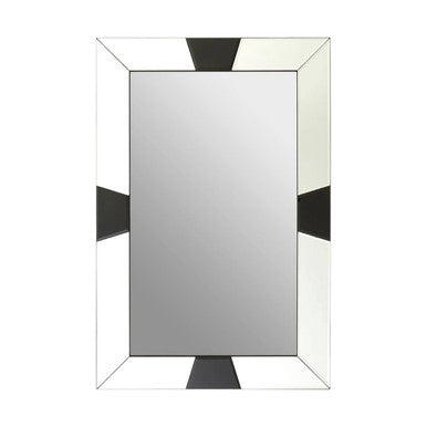 Orsina Milania Bevelled Wall Mirror | Black and White Modern Design