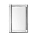 Orsina Deymonte Bevelled Edge Wall Mirror – Modern Rectangular Silver