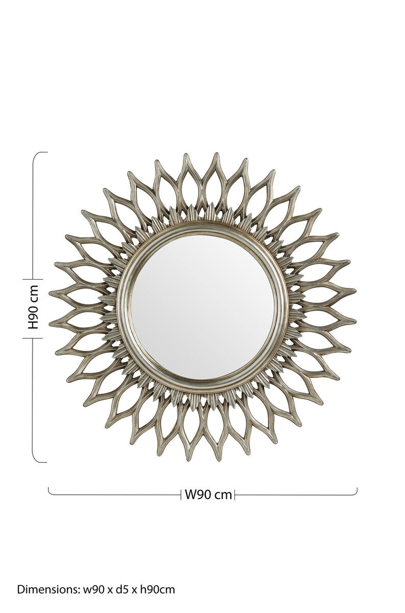 Orsina Styro Wall Mirror – Champagne Gold Bevelled Polyresin Frame