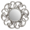 Orsina Adelere Silver Swirl Wall Mirror – Sculptural Decorative Mirror