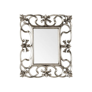 Orsina Adelere Wall Mirror – Ornate Swirl Design Polyresin Frame