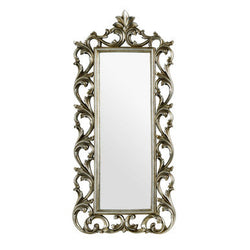 Orsina Adelere Champagne Wall Mirror – Carved Polyresin Rectangular Frame