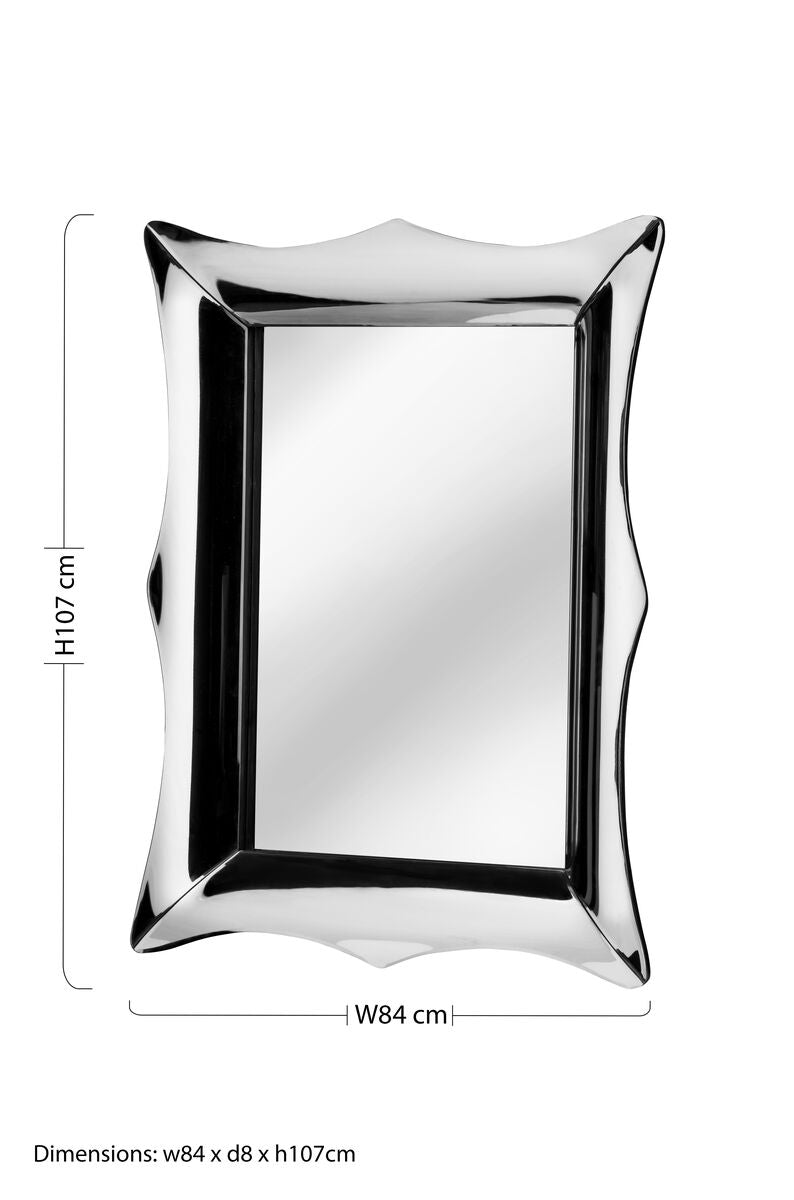 Orsina Catalina Wall Mirror – Sculptural Reflective Frame with Bevel