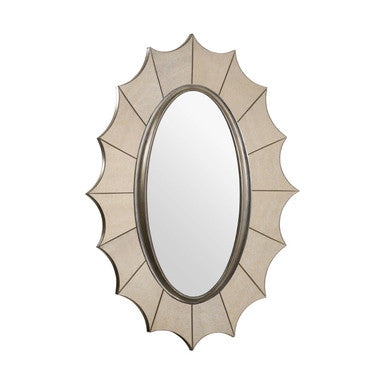 Orsina Lexina Gold Wall Mirror – Rectangular Grooved Frame Decor