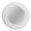 Orsina Matisse White Wall Mirror – Round Modern Coastal Mirror