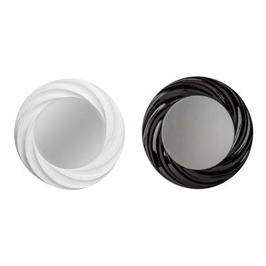 Orsina Matisse White Wall Mirror – Round Modern Coastal Mirror