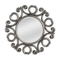 Orsina Adelere Round Wall Mirror – Silver Finish Bevelled Glass