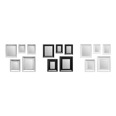 Orsina Judkins Black Frame 5-Piece Wall Mirror Set for Gallery Walls