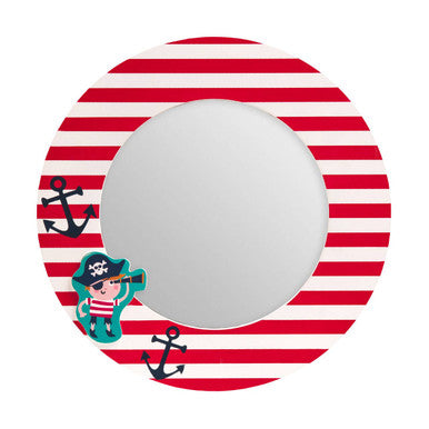 Orsina Pirate Mirror – Nautical Kids Wall Decor with Anchor Details