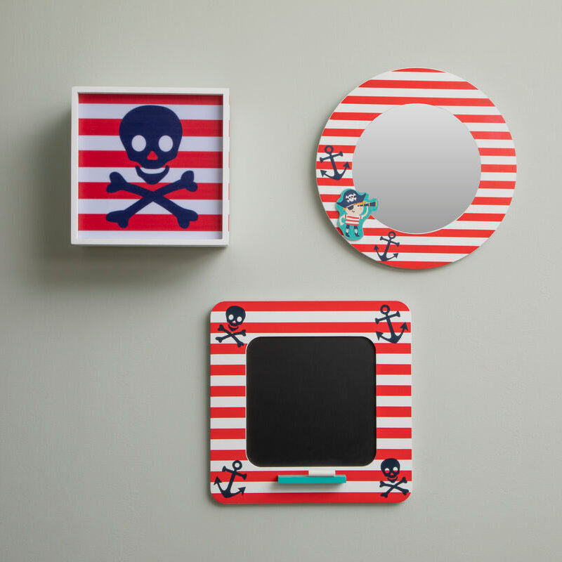 Orsina Pirate Mirror – Nautical Kids Wall Decor with Anchor Details