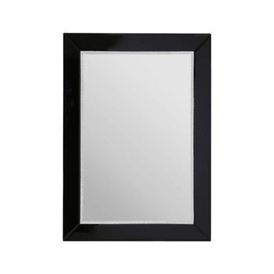 Orsina Avelene Black Bevelled Wall Mirror with Diamante Detailing