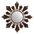 Orsina Verona Starburst Wall Mirror – Antique Gold Round Mid-Century