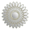 Orsina Lyra Wall Mirror – Large Sculptural Silver Polyurethane Frame