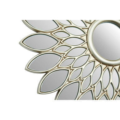 Orsina Lyra Wall Mirror – Large Sculptural Silver Polyurethane Frame
