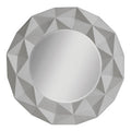 Orsina Stockholm Round Wall Mirror – Grey High Gloss 3D Effect
