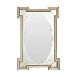 Orsina Lulu Antique Gold and Silver Rectangular Wall Mirror