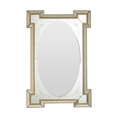 Orsina Lulu Antique Gold and Silver Rectangular Wall Mirror