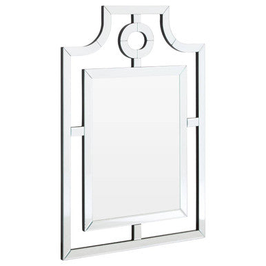 Orsina Nicolette Silver Wall Mirror – Contemporary Cut Out Design