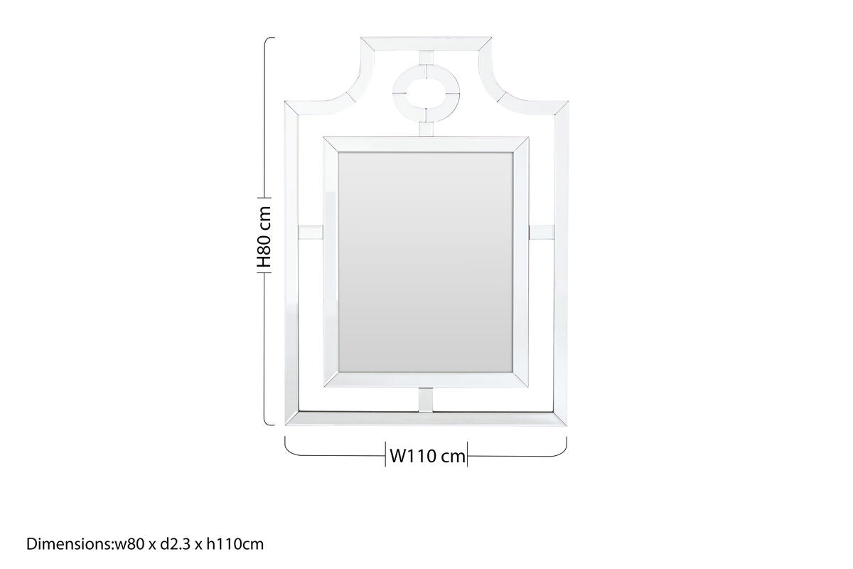 Orsina Nicolette Silver Wall Mirror – Contemporary Cut Out Design