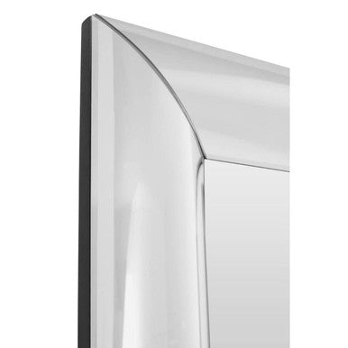 Orsina Petillo Large Rectangular Wall Mirror – Thick Silver Frame