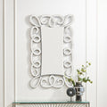 Orsina Vivienne Wall Mirror – Black and Silver Scroll Design
