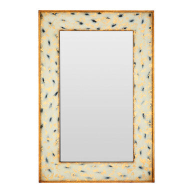 Orsina Meril Rectangular Wall Mirror – Distressed Gold Leaf Frame