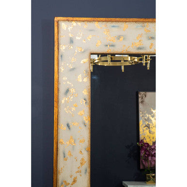 Orsina Meril Rectangular Wall Mirror – Distressed Gold Leaf Frame