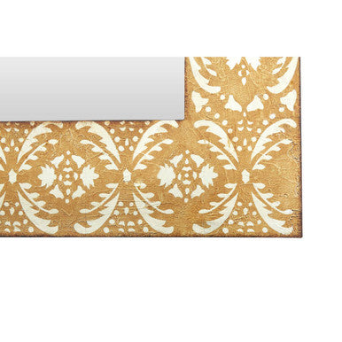 Orsina Damask Wall Mirror – Antique Gold Textured Engineered Wood