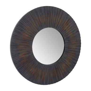 Orsina Barn Antique Wood Effect Wall Mirror – Rustic Coastal Decor