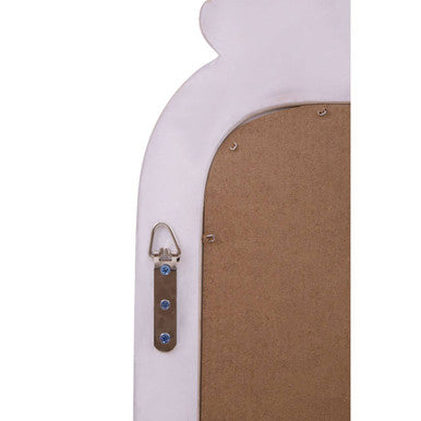 Orsina Giordano Ornate Cream Wall Mirror – Floral Crest Rectangular