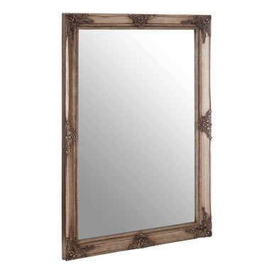 Orsina Brussels Baroque Rectangular Gold Wall Mirror – Aged Wood Frame