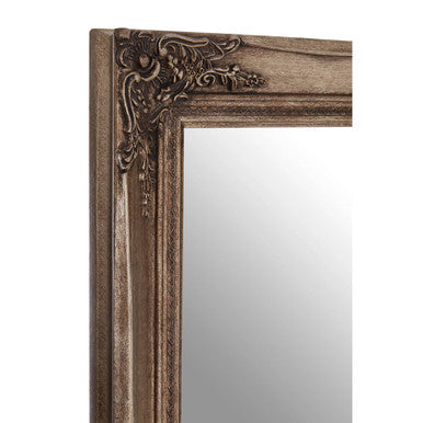 Orsina Brussels Baroque Rectangular Gold Wall Mirror – Aged Wood Frame