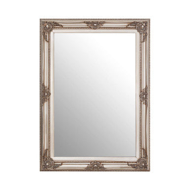 Orsina Brussels Baroque Rectangular Wall Mirror – Antique Silver Grey
