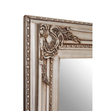 Orsina Brussels Baroque Rectangular Wall Mirror – Antique Silver Grey
