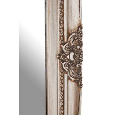 Orsina Brussels Baroque Rectangular Wall Mirror – Antique Silver Grey