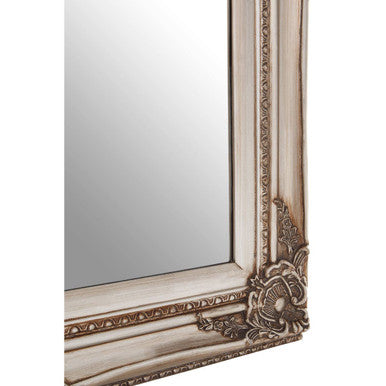Orsina Brussels Baroque Rectangular Wall Mirror – Antique Silver Grey