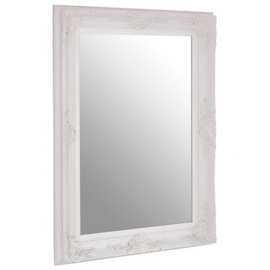 Orsina Brussels Baroque Antique White Rectangular Wall Mirror