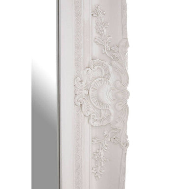 Orsina Brussels Baroque Antique White Rectangular Wall Mirror