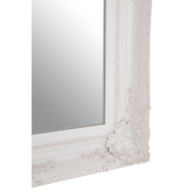 Orsina Brussels Baroque Antique White Rectangular Wall Mirror