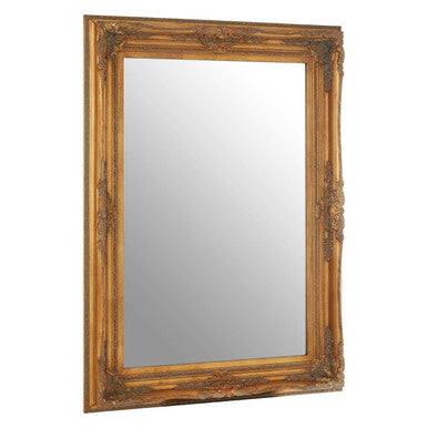 Orsina Brussels Baroque Antique Gold Rectangular Wall Mirror