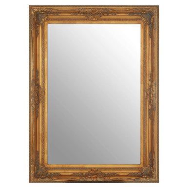 Orsina Brussels Baroque Antique Gold Rectangular Wall Mirror
