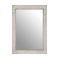 Orsina Yasmina Antique Silver Rectangular Wall Mirror – Neoclassical Wood
