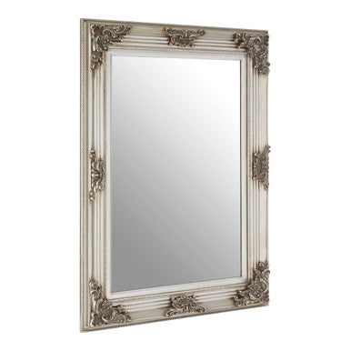 Orsina Brussels Baroque Silver Wall Mirror – Ornate Rectangular Frame