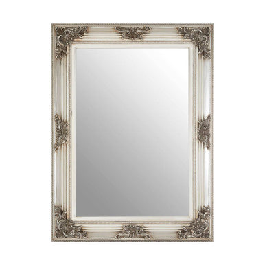 Orsina Brussels Baroque Silver Wall Mirror – Ornate Rectangular Frame