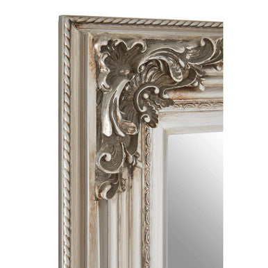 Orsina Brussels Baroque Silver Wall Mirror – Ornate Rectangular Frame