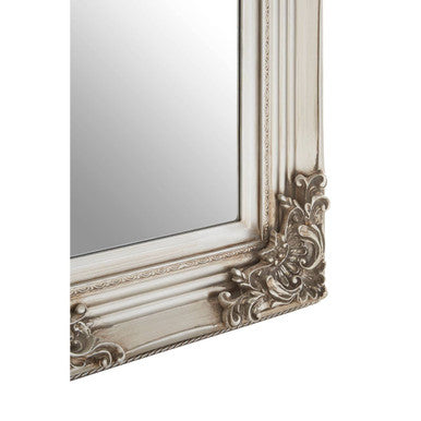 Orsina Brussels Baroque Silver Wall Mirror – Ornate Rectangular Frame